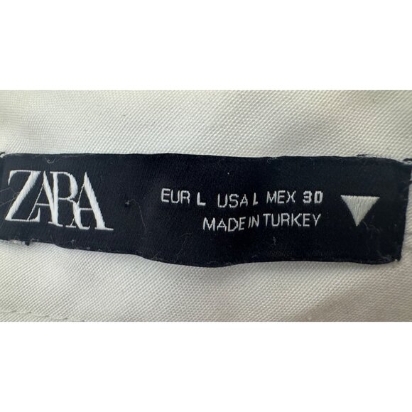 2/$30 ZARA Womens Size Large Wide-Leg Linen-Blend Pants - Picture 8 of 16